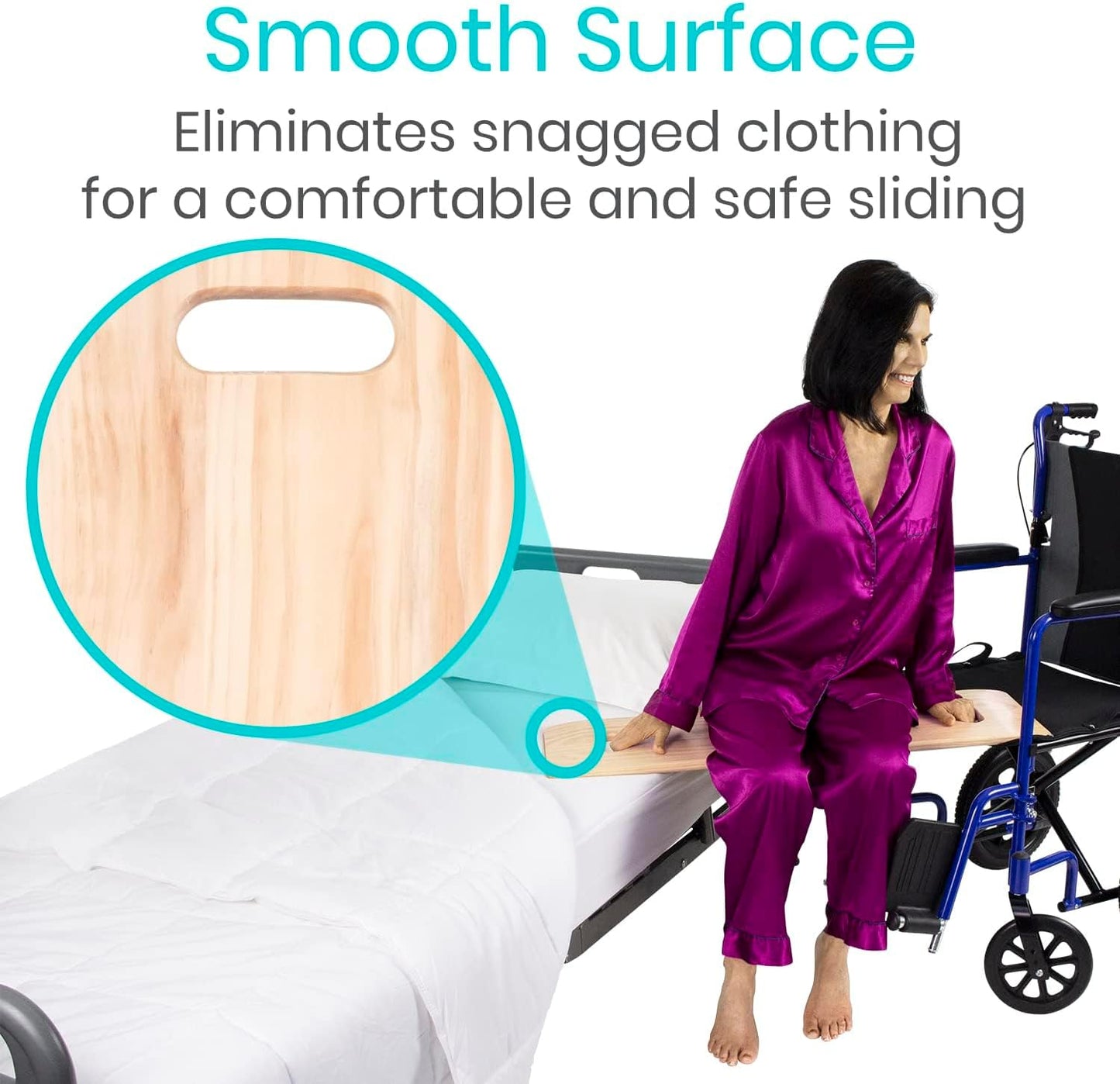 Transfer Board (36" by 12") - Patient Slide Assist Device - Transferring from Wheelchair to Bed, Toilet, Car, Bathtub - Heavy Duty Sliding for Elderly, Seniors, Disabled - Transport Platform