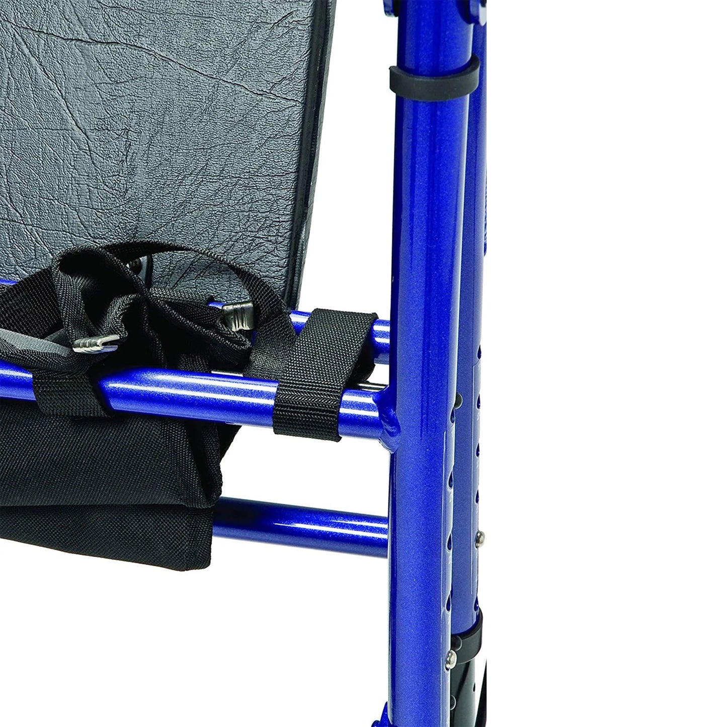 Lumex Set N' Go Wide 2-In-1 Height Adjustable Rollator Walker, Blue