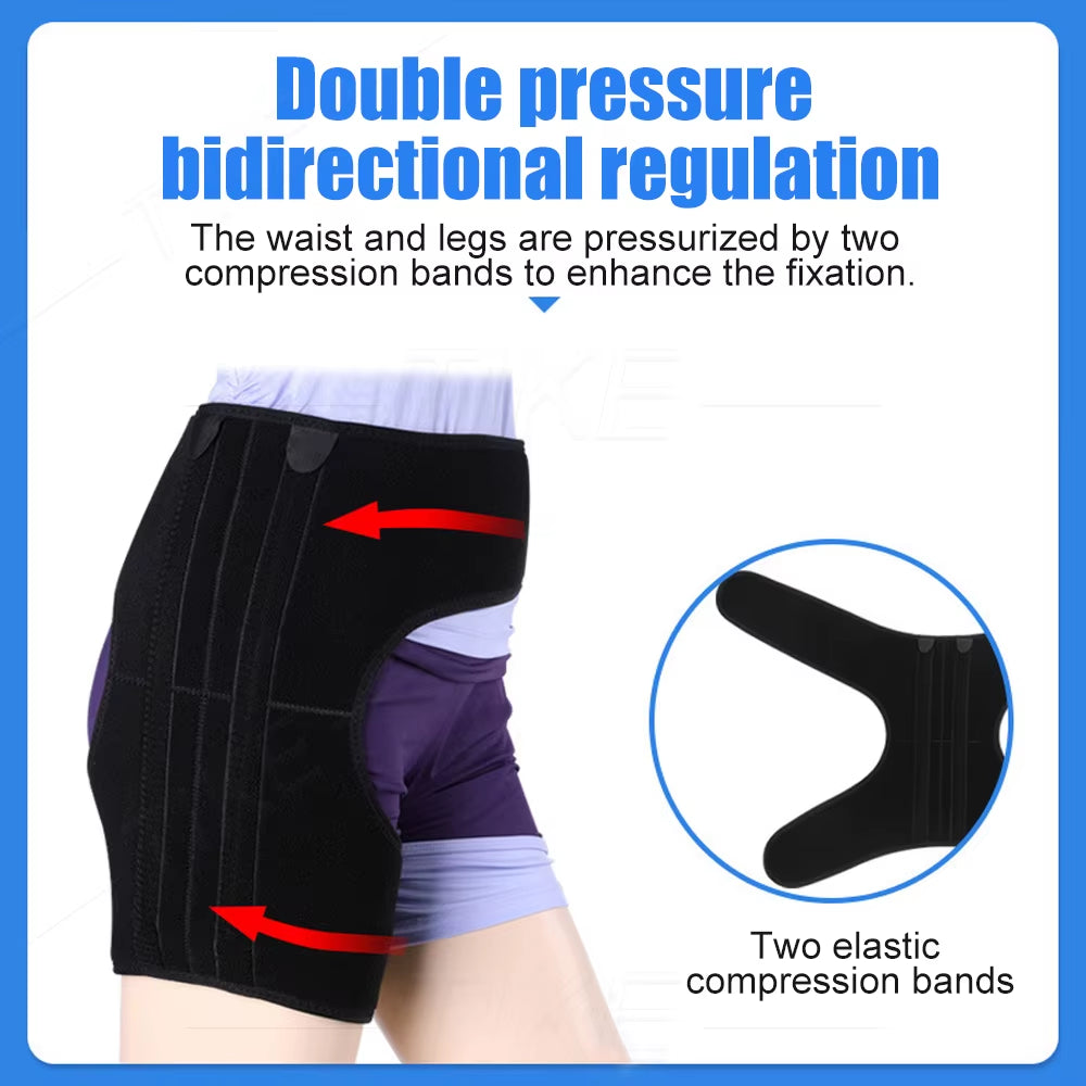 NEW Groin Support Wrap Hip Joint Support Waist Groin Sacrum Pain Relief Strain Arthritis Protector Hip Thigh Brace Unisex