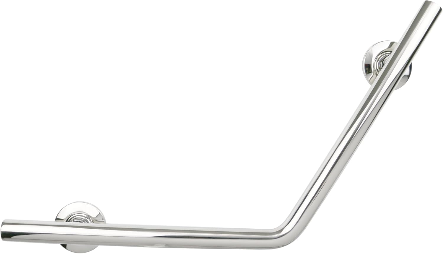 16" X 16" Lifestyle & Wellness® Angled Wedge Wall Mount Bathroom Shower Grab Bar, 1 ¼" Diameter, Polished Finish