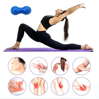 Foot Massage Roller Peanut Spiky Ball Myofascial Balls Massager for Plantar Fasciitis Mobility Neck Back Foot Massage