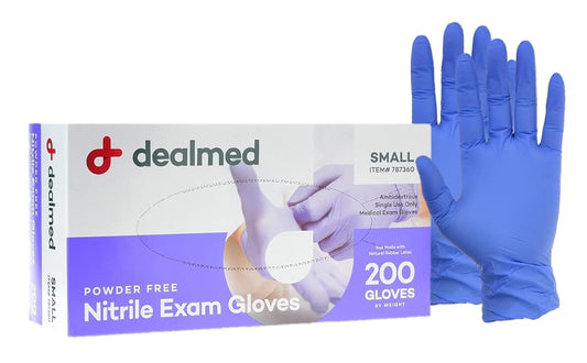 Medical Exam Gloves – 200 Count Small Nitrile Gloves, Disposable Gloves, Non-Irritating Latex Free Gloves, Multi-Purpose Use Medical Gloves for a First Aid Kit and Medical Facilities