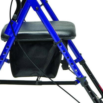 Lumex Set N' Go Wide 2-In-1 Height Adjustable Rollator Walker, Blue