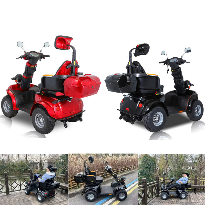 1000W 60V 20AH Four Wheel Adult Senior Travel Mobility Scooter Battery Motor R&B