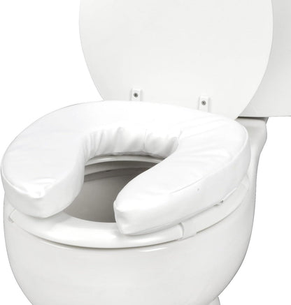 Raised Toilet Seat Cushion Seat Cushion and Seat Cover to Add Extra Padding to the Toilet Seat While Relieving Pressure, Tear Resistant, FSA & HSA Eligible, 2 Inch Pad, White