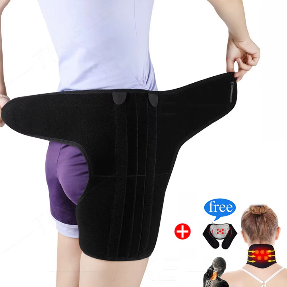 NEW Groin Support Wrap Hip Joint Support Waist Groin Sacrum Pain Relief Strain Arthritis Protector Hip Thigh Brace Unisex