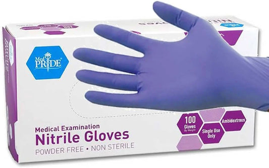 Nitrile Gloves Powder-Free Disposable Latex Free Gloves, Blue Medium 100-Pack